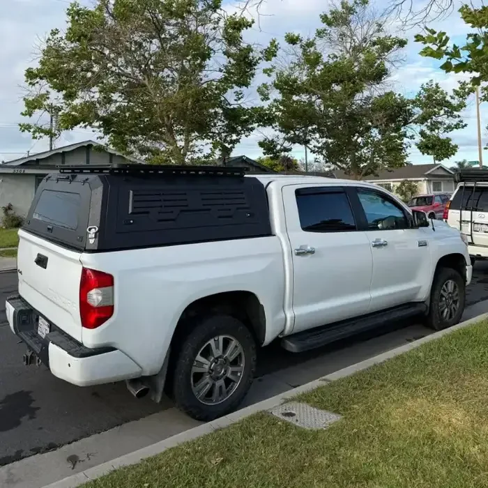 SUNHOMEE aluminum truck topper on a pickup